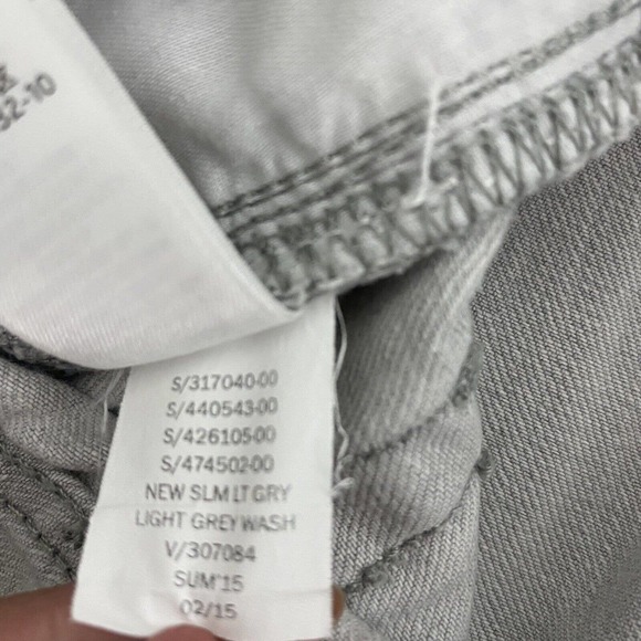 Gap Slim Straight Mens Size 30X30 Gray Light Wash Denim Mid Rise Jeans - Picture 6 of 9